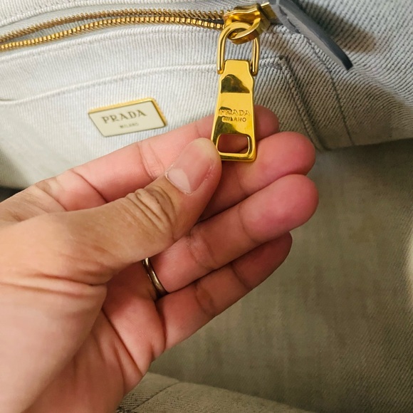 Authentic Prada Cannapa Tote in Denim. - Picture 15 of 15